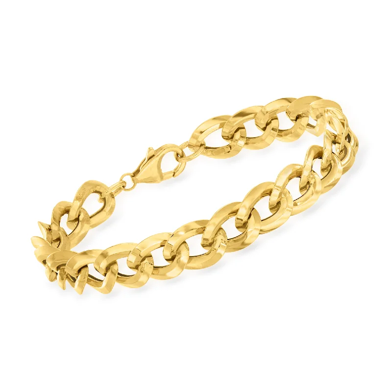 Ross-Simons Italian 14kt Yellow Gold Curb-Link Bracelet