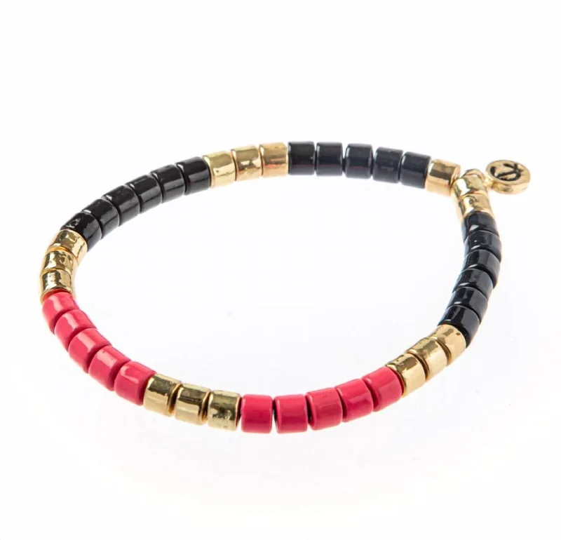 Laguna Bracelet In Black/pink Lady