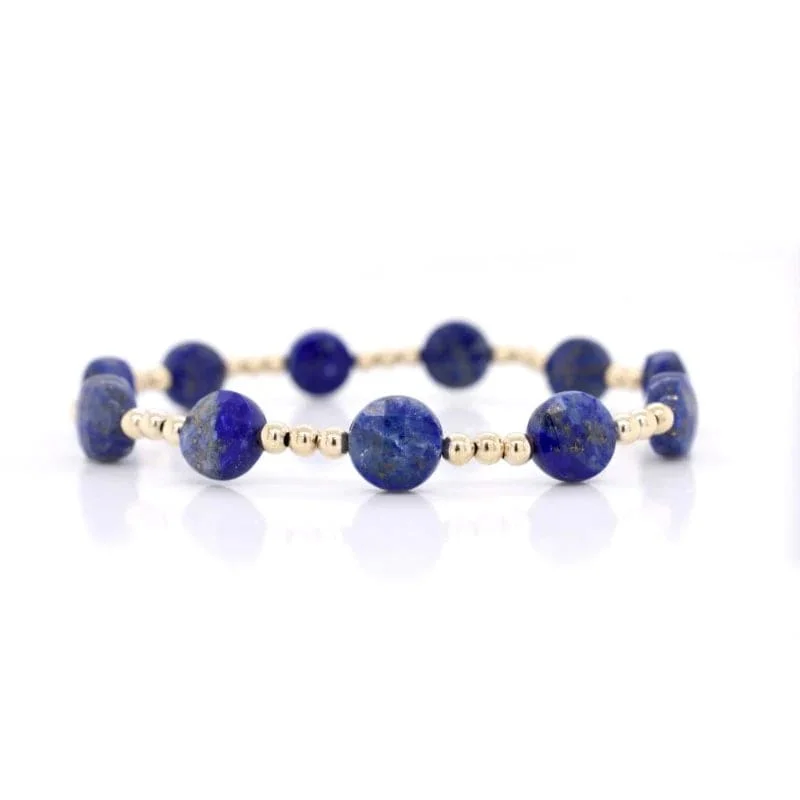 Enewton - admire gold 3mm bead bracelet - lapis