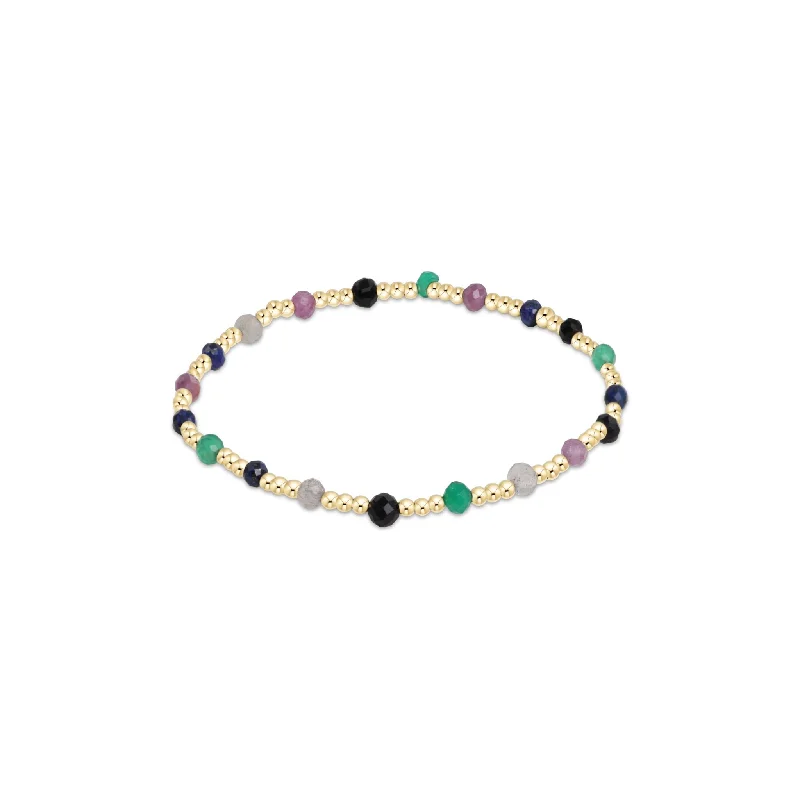 Enewton - Gemstone Gold Sincerity Pattern 3mm Bead Bracelet - Hot Mess Fall Winter