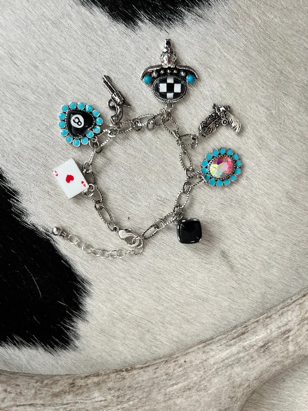 Charm Bracelet Western Gambling Style - 3 Styles