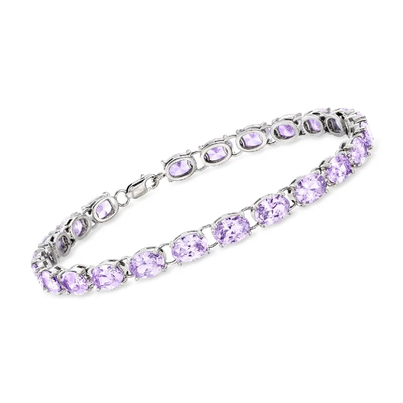 Ross-Simons Simulated Tanzanite Tennis Bracelet in Sterling Silver