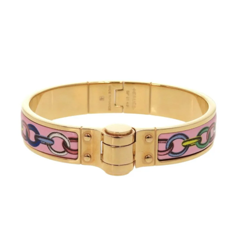 Hermes gold pink Metal Bangle (Pre-Owned)