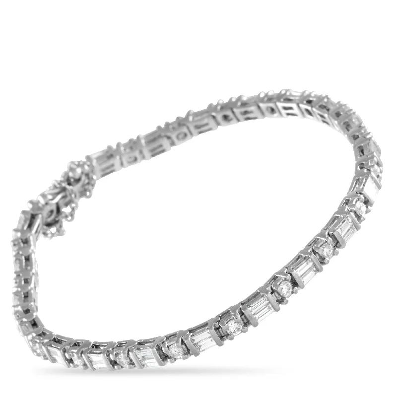 LB Exclusive Platinum 3.0ct Diamond Tennis Bracelet MF01-020625