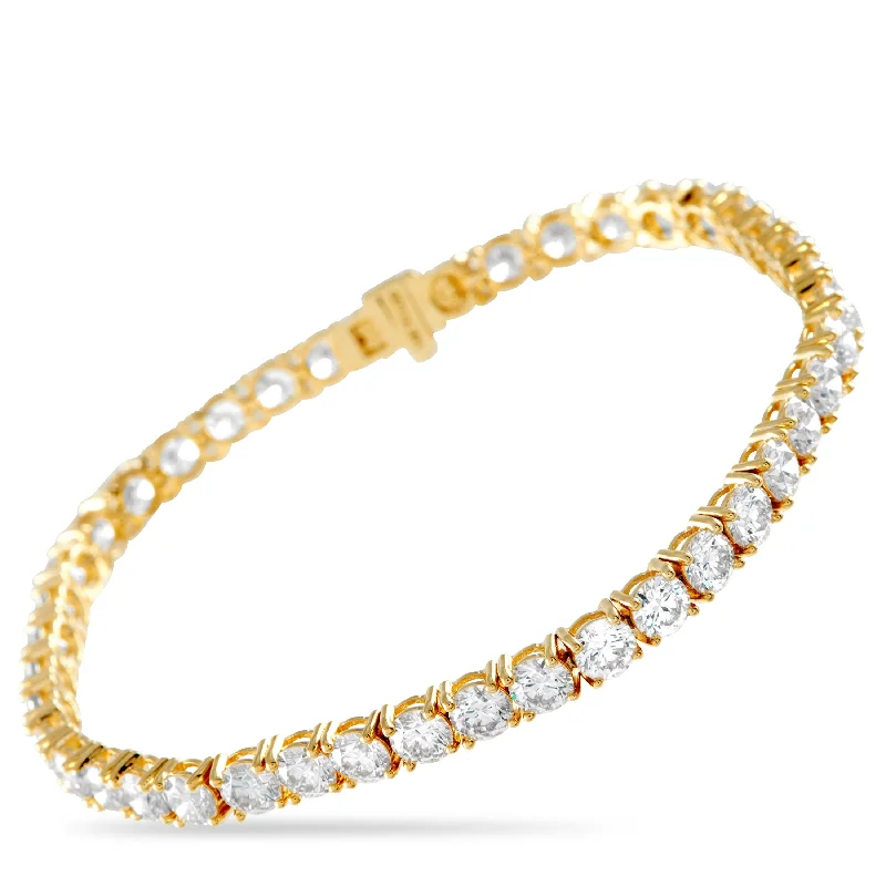 LB Exclusive 14K Yellow Gold 10.75ct Lab-Grown Diamond Tennis Bracelet LG04-012225