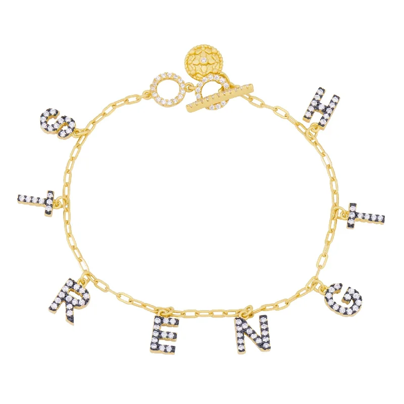 FR Sentiments STRENGTH Charm Chain Bracelet