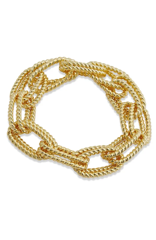 GOLD PLATED DOUBLE LINK BRACELET