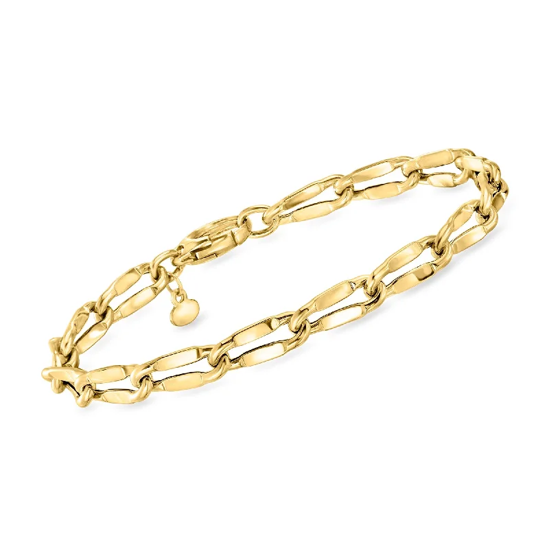 Ross-Simons Italian 14kt Yellow Gold Mirror-Link Bracelet