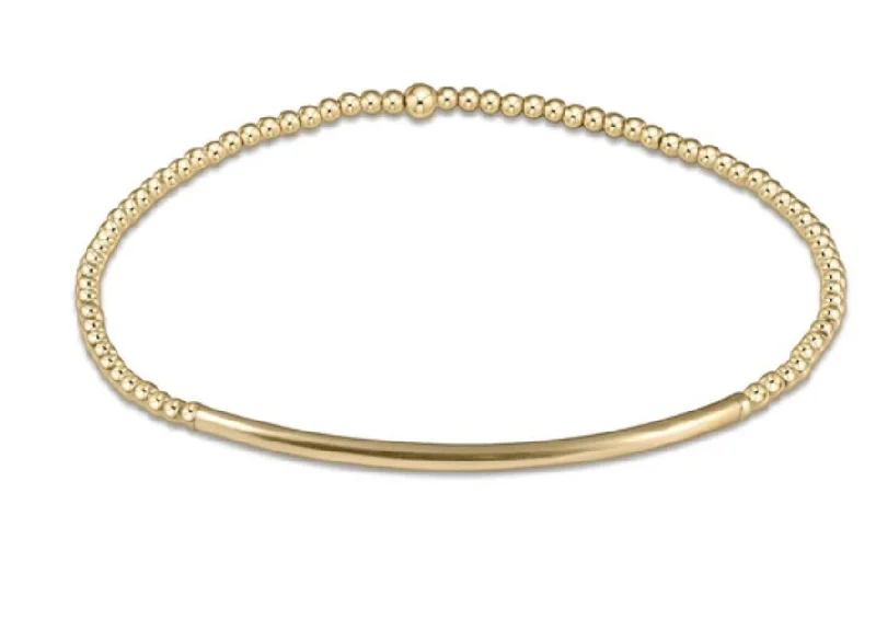 E Newton Classic Gold Bead Bracelet - Bliss Bar Gold