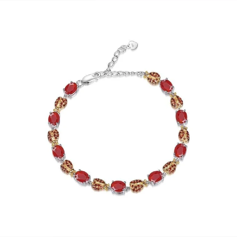 Natural Gemstone Bracelet with Diamond