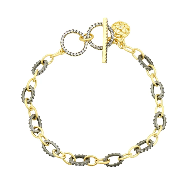 Tow-Tone Chain Link Bracelet