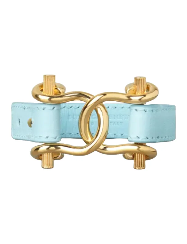 Bottega Veneta Gold-Plated Sterling Silver And Nappa Lambskin Bracelet